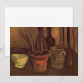 Carte Nature morte Pinceaux dans un pot par Vincent van (Devant / Derrière)