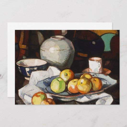 Carte Nature morte, pommes et pot | Samuel John Peploe (Devant / Derrière)