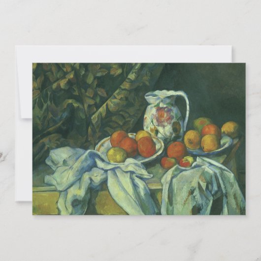 Carte Nature morte, rideau et pichet de Paul Cezanne (Devant)