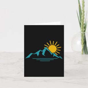 Carte Nature Sunrise Mountains Randonnée Camping Camper 