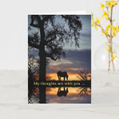 Carte Nature sympathique avec le cheval et l'eau (Fleur jaune)