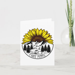 Carte Nature Tournesol Camping Amusant Extérieur Je déte