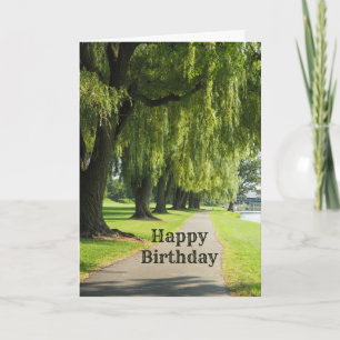 Carte Nature Willow River Pathway Photo Anniversaire