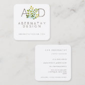 Carte naturelle contemporaine florale moderne de (Devant / Derrière)