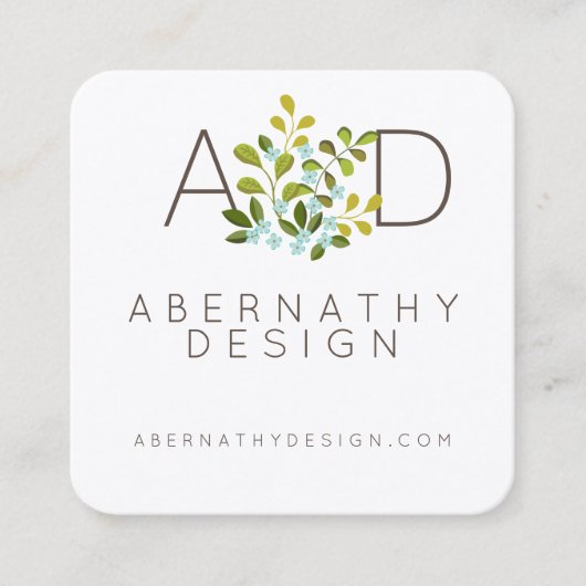 Carte naturelle contemporaine florale moderne de (Devant)