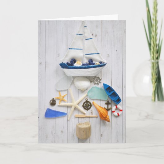 Carte Naubateau Nautique Noël Arbre de Noël (Devant)