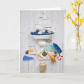 Carte Naubateau Nautique Noël Arbre de Noël (Fleur jaune)