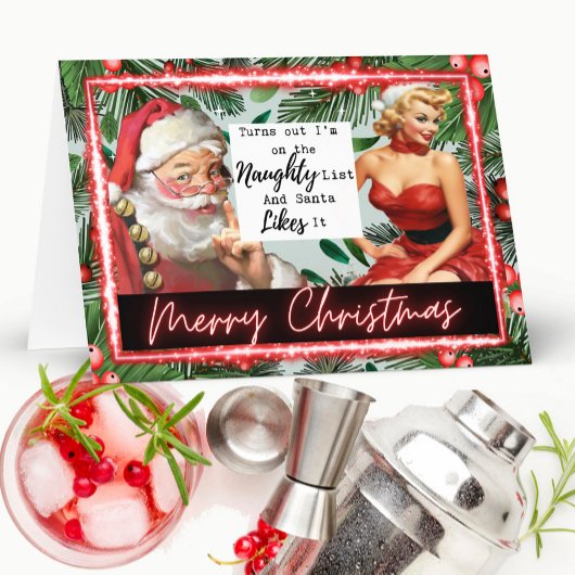 Carte Naughty Christmas Card - Funny - Retro Husband
