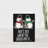 Carte Naughty Christmas Saying Dirty Snowman Cartoon Ugl (Devant)