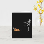 Carte Naughty Corgi Chien Fun Skeleton Halloween (Fleur jaune)