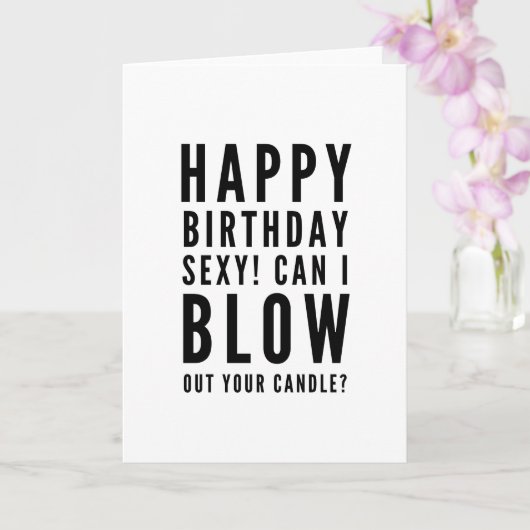 Carte Naughty drôle petit ami heureux anniversaire (Orchidée)