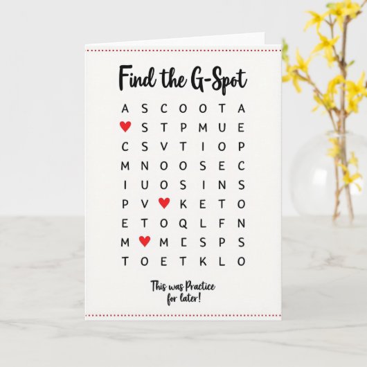 Carte Naughty G Spot Practice Card (Fleur jaune)