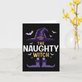Carte Naughty Halloween Witch Group Costume correspondan (Fleur jaune)
