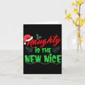 Carte Naughty Is The New Nice  (Fleur jaune)