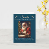 Carte Naughty List Funny Sarcastic Père Noël Noël (Fleur jaune)