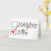 Carte Naughty Nice (Fleur jaune)