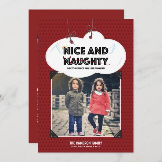 Carte | Naughty + Nice (Devant / Derrière)