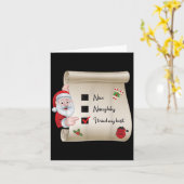 Carte Naughty Nice Checklist I Tried My  (Fleur jaune)