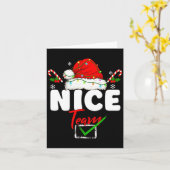 Carte Naughty Or Nice Team Matching Christmas Pajama Men (Fleur jaune)