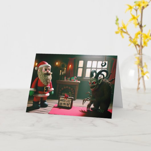 Carte Naughty ou Nice (Fleur jaune)