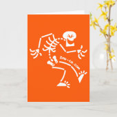 Carte Naughty Skeleton (Fleur jaune)