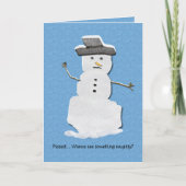 Carte Naughty Snowman (Devant)