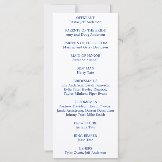 Carte Nautical Lighthouse Sailing Ocean Wedding Programm (Dos)