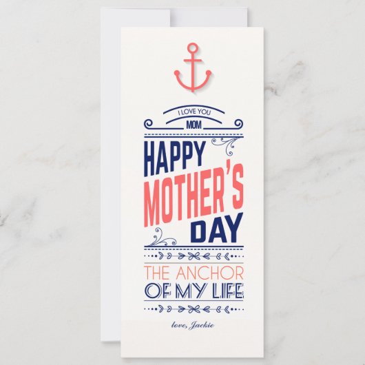 Carte Nautical Mother's Day Card (Devant)