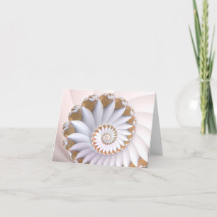 Carte Nautilus blanc Cute Art Coquillage Abstrait