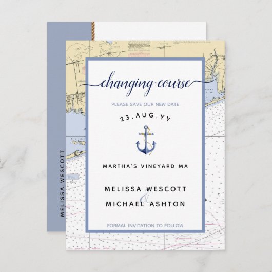 Carte nautique authentique Modifier la date (Devant / Derrière)