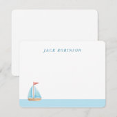 Carte Nautique de bateau à voile personnalisée (Devant / Derrière)