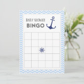 Carte nautique de bingo-test de baby shower (Debout devant)