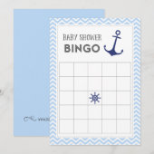 Carte nautique de bingo-test de baby shower (Devant / Derrière)