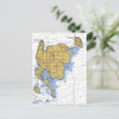 Carte nautique de l'île de Washington, WI (Debout devant)