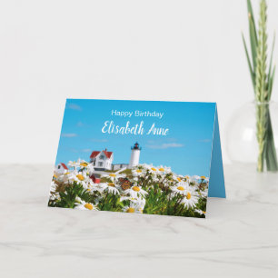 Carte Nautique Eté Anniversaire Nubble Maine Phare