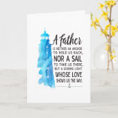 Carte Nautique Happy Fête des pères Blue Watercolo (Fleur jaune)