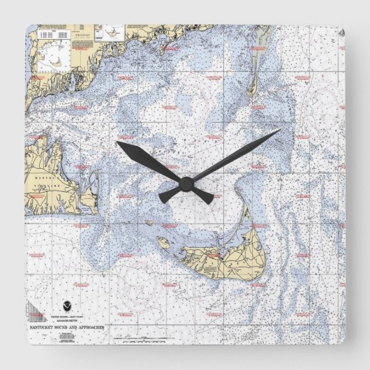 carte nautique Nantucket île Horloge (Recto)