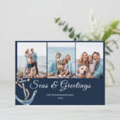 Carte Nautique Noël 3 Photo Plat Holiday (Debout devant)