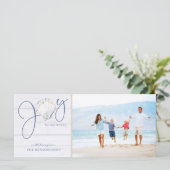 Carte Nautique Noël Joie Rustique Photo de vacances (Debout devant)