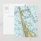 Carte nautique vintage de l'île de Captiva (Devant / Derrière)