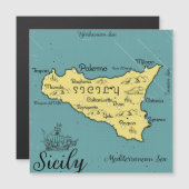 Carte nautique vintage de Sicile (Devant / Derrière)