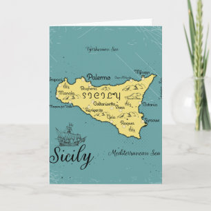 Carte Nautique Vintage Sicile