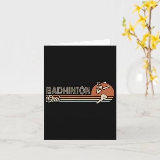 Carte Navette de sport de balle Sport Rétro Badminton Pa (Fleur jaune)