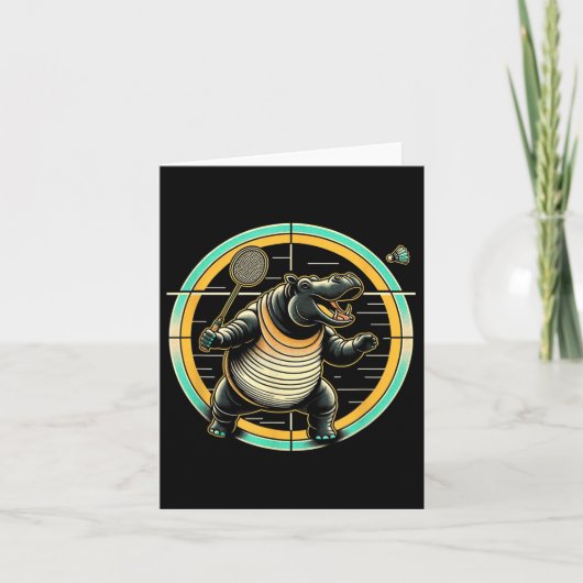 Carte Navette Hippopotame Badminton  (Devant)