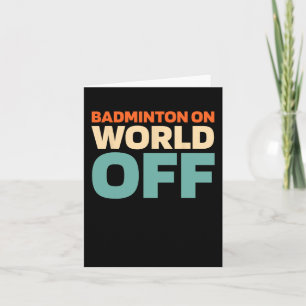 Carte Navette Retro - Joueur Badminton Vintage sur le mo