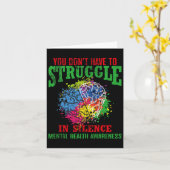 Carte N'Avez Pas À Lutter Dans Le Silence La Santé Menta (Fleur jaune)