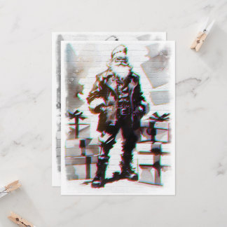 Carte Navidad Punk (Santa pared).