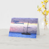 Carte Naviguant au coucher du soleil, Lahaina Maui, (Fleur jaune)