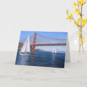 Carte "Naviguer sous le Golden Gate" (Fleur jaune)