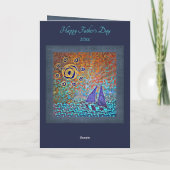 Carte Naviguer sur la mer Jour du père heureux Photo (Dos)